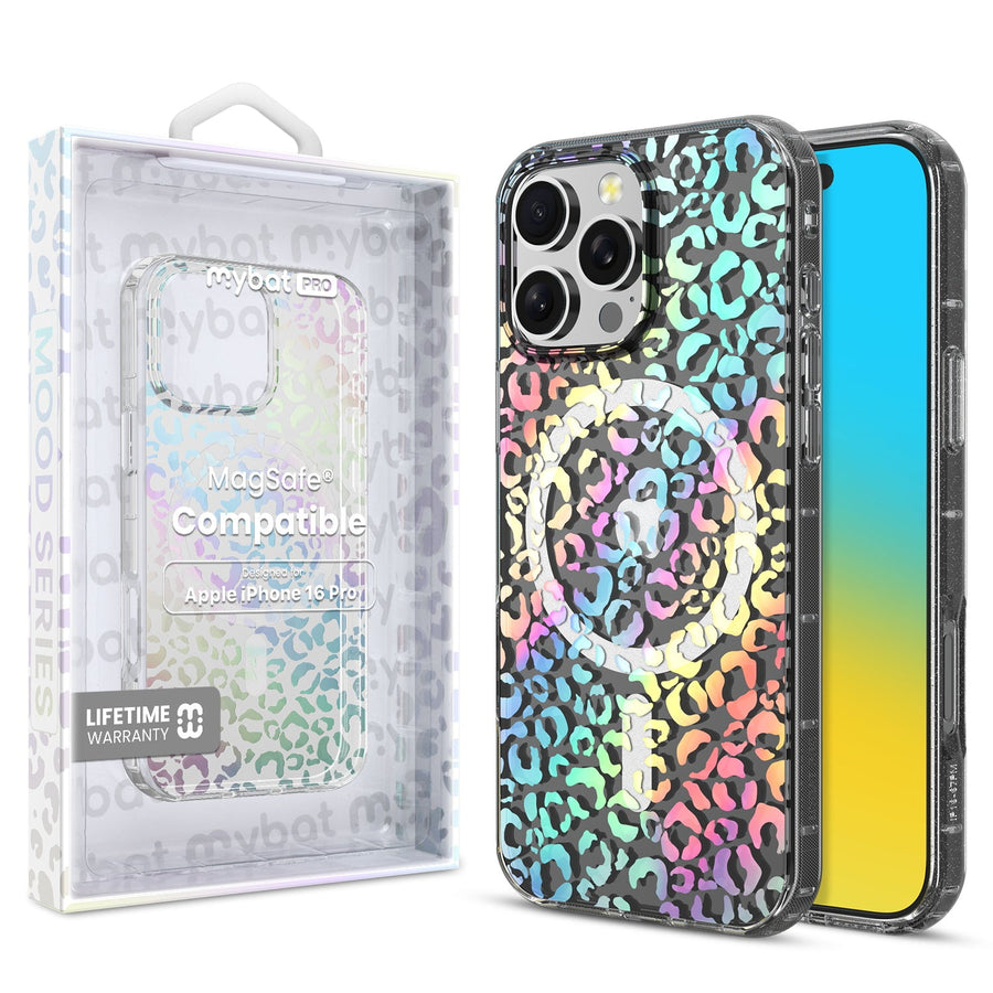 MyBat Pro Mood Series MagSafe Case for Apple iPhone 16 Pro - Holographic Leopard