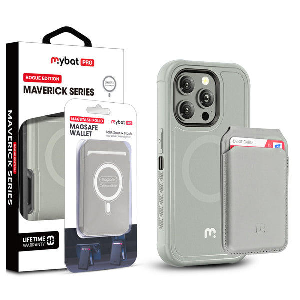 MyBat Pro Maverick Series Utility Edition MagSafe Case + MagStash MagSafe Wallet Folio for Apple iPhone 16 Pro Max - Grey - RIP16PMCS2NXMS005-CH413-1.jpg