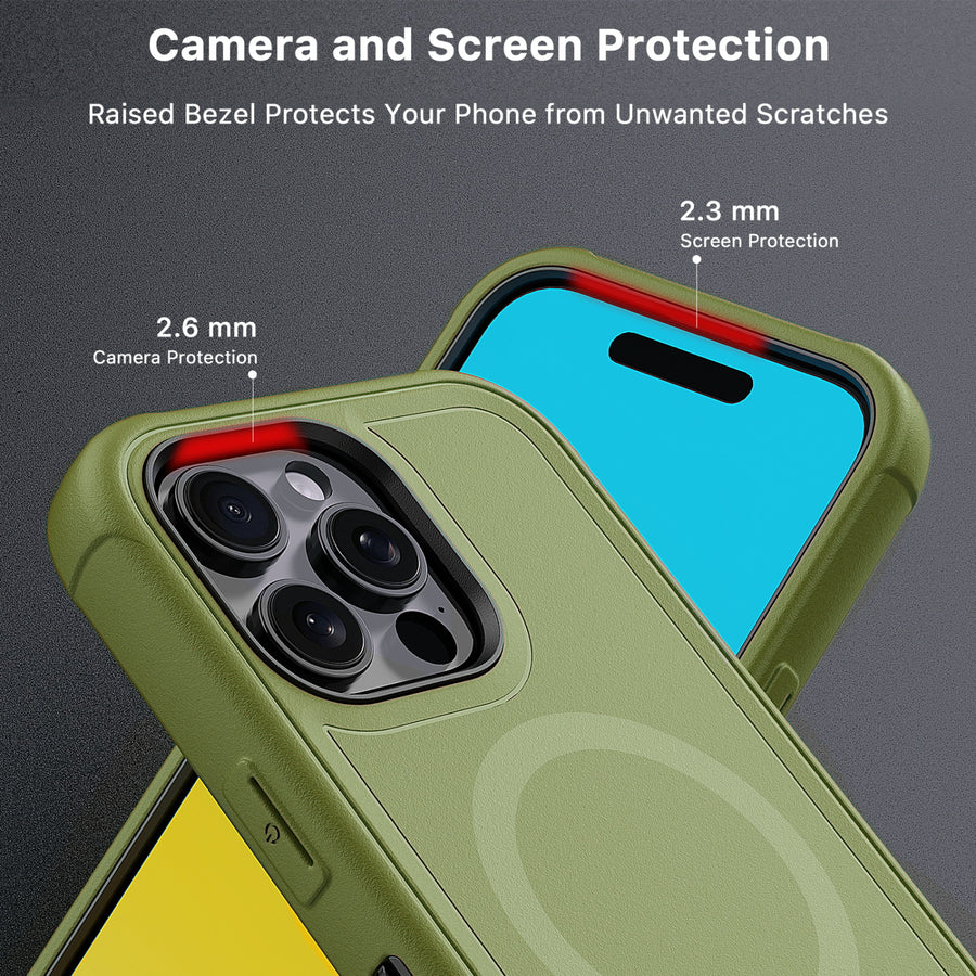 MyBat Pro Maverick Series MagSafe Case w/ Holster and Tempered Glass for Apple iPhone 16 Pro Max - Army Green - RIP16PMCS3NXMS004-6.jpg