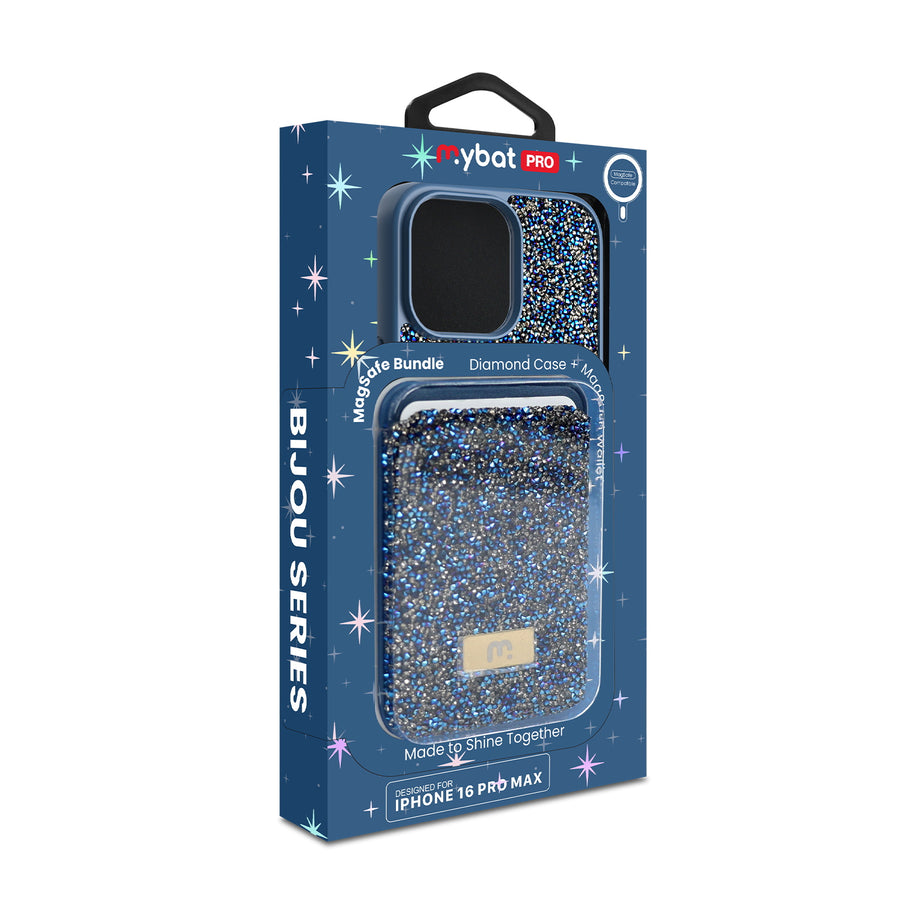 MyBat Pro Bijou Series MagSafe Bundle with Diamond Case + MagStash Wallet for Apple iPhone 16 Pro Max - Sapphire Blue - RIP16PMCSBIJS002-7.jpg