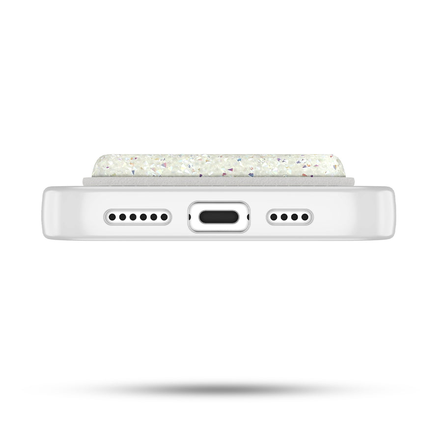 MyBat Pro Bijou Series MagSafe Bundle with Diamond Case + MagStash Wallet for Apple iPhone 16 Pro Max - Pearl White - RIP16PMCSBIJS003-5.jpg