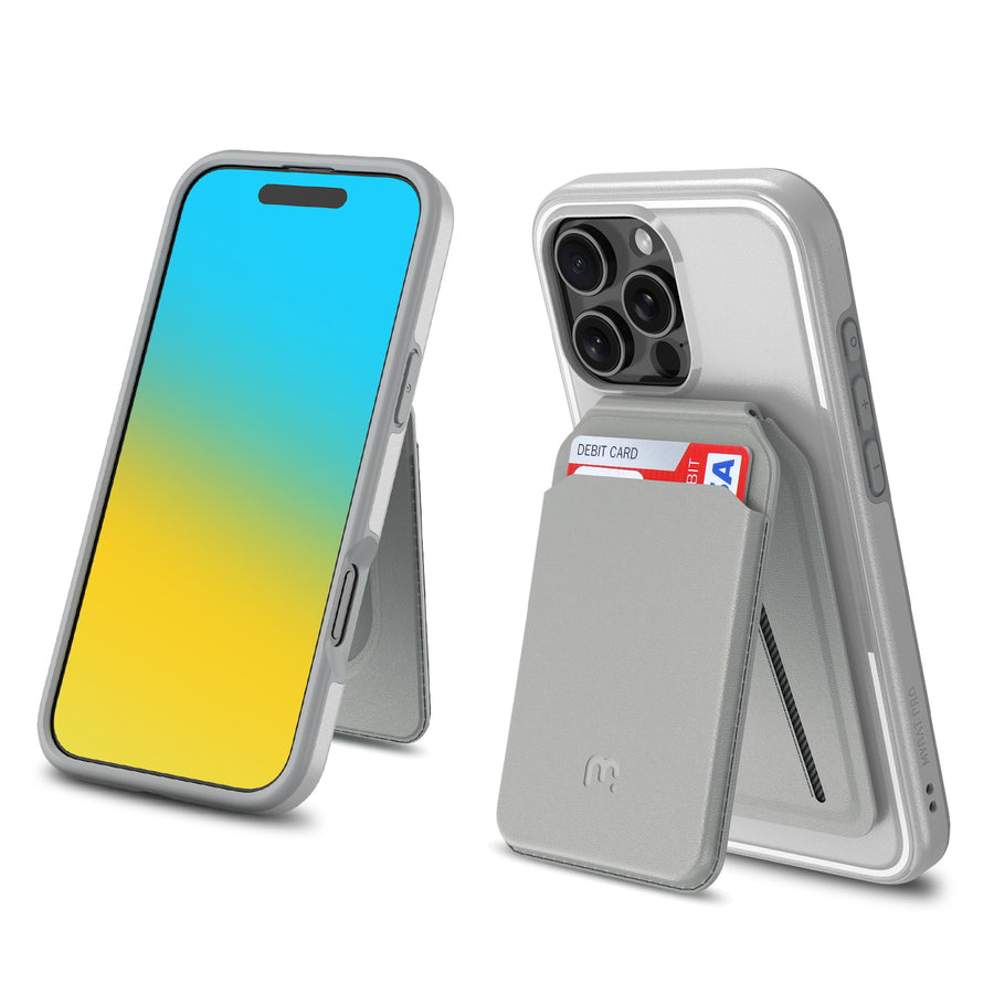 MyBat Pro Fuse Series Case Bundle + MagStash Wallet Folio for Apple iPhone 16 Pro Max - White  / Gray - RIP16PMCSD5MS108-CH413-5.jpg
