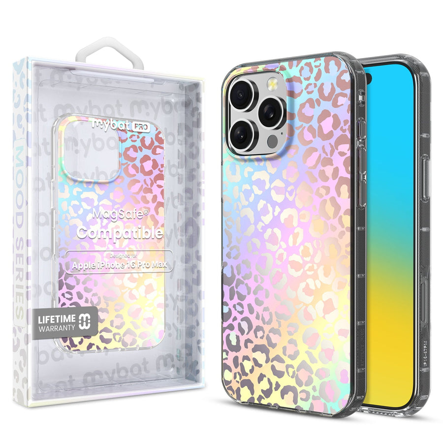 MyBat Pro Mood Series MagSafe Case for Apple iPhone 16 Pro Max - Holographic Leopard