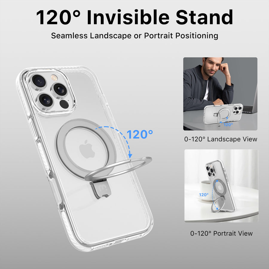 MyBat Pro Lure Series Case w/ MagSafe Kickstand Ring for Apple iPhone 16 Pro Max - White - RIP16PMCSRVLM502-2.JPG