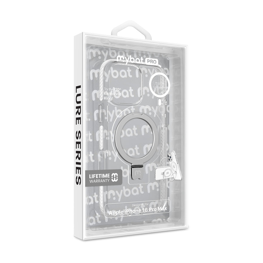 MyBat Pro Lure Series Case w/ MagSafe Kickstand Ring for Apple iPhone 16 Pro Max - White - RIP16PMCSRVLM502-20.JPG