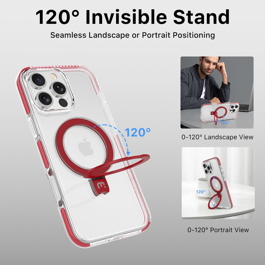 MyBat Pro Lure Series Case w/ MagSafe Kickstand Ring for Apple iPhone 16 Pro Max - Red - RIP16PMCSRVLM504-3.jpg