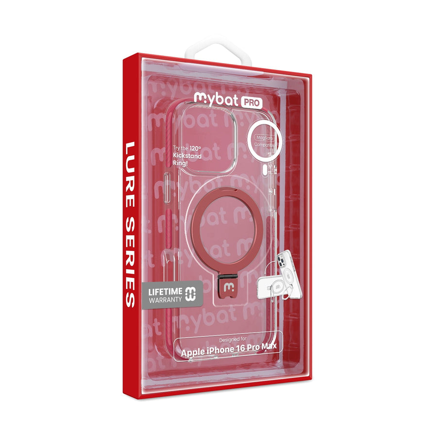 MyBat Pro Lure Series Case w/ MagSafe Kickstand Ring for Apple iPhone 16 Pro Max - Red