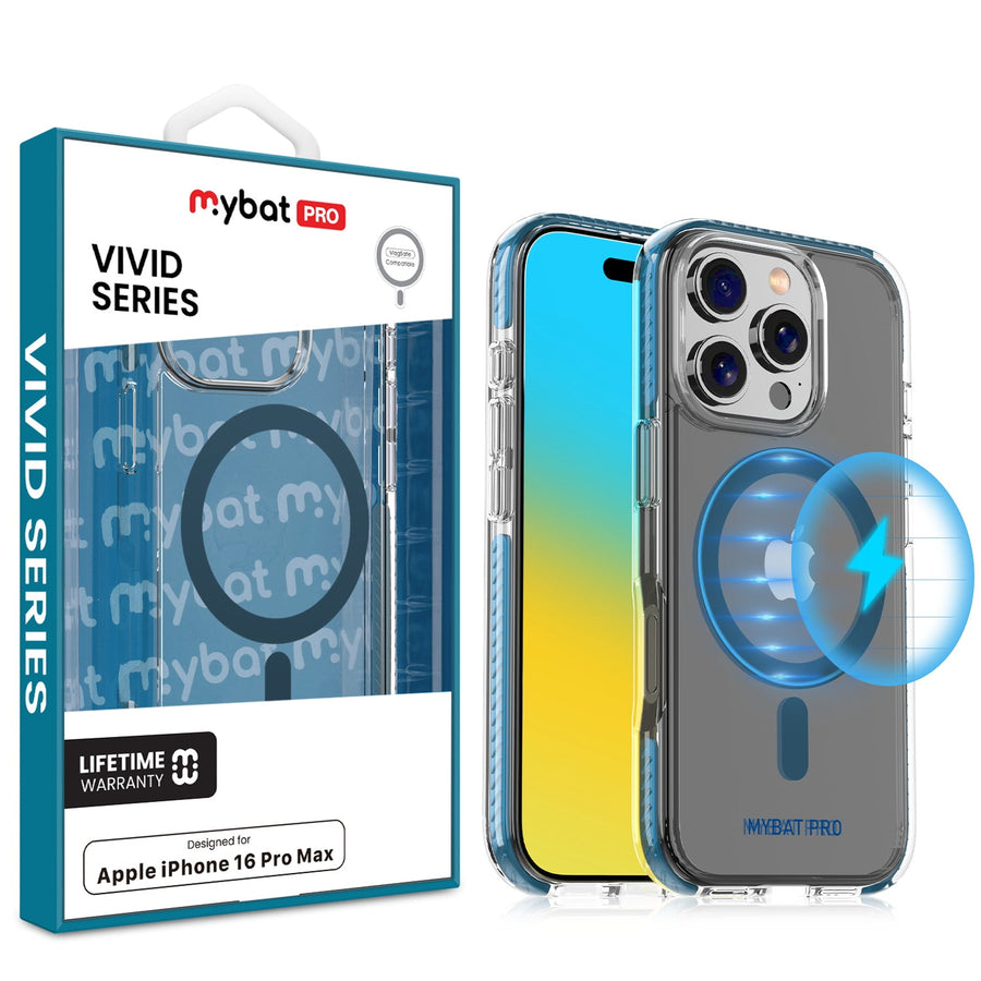 MyBat Pro Vivid Series w/ MagSafe Case for Apple iPhone 16 Pro Max - Blue