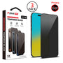 MyBat Pro Privacy Full Coverage Tempered Glass Screen Protector (3-pack) for Apple iPhone 16 Pro Max - Black