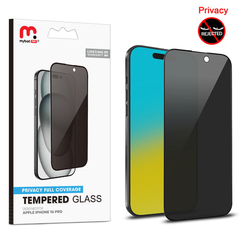 MyBat Pro Privacy Full Coverage Tempered Glass Screen Protector for Apple iPhone 16 Pro - Black - RIP16PSCF111-1.jpg