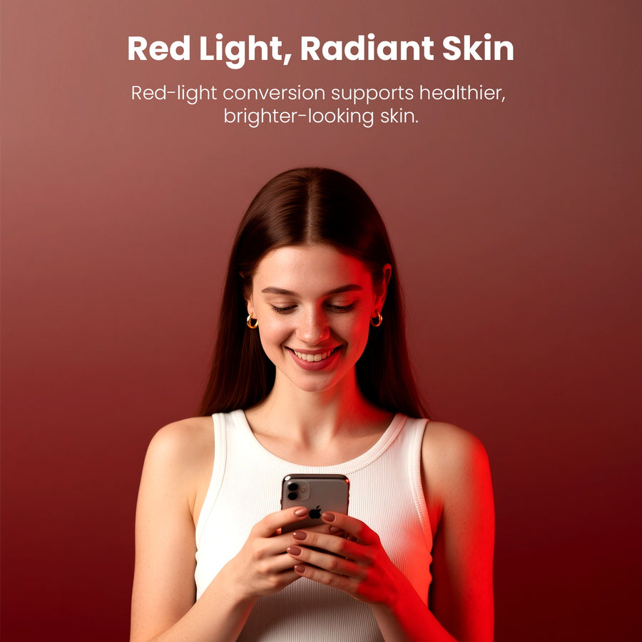 MyBat Pro SkinBarrier Red Light Converting Tempered Glass Screen Protector for Apple iPhone 16/iPhone 15 / 14 Pro - Black - RIP16SCF161-4.jpg