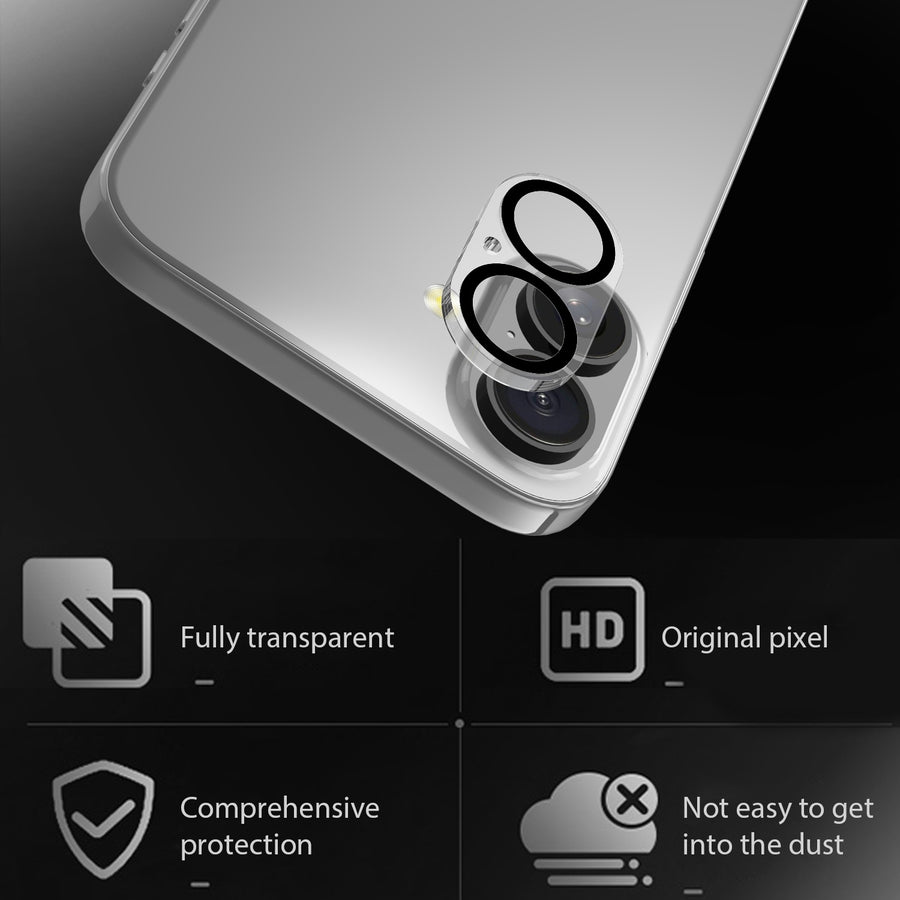 MyBat Pro Tempered Glass Lens Protector (2.5D) for Apple iPhone 16 / 16 Plus - Clear - RIP16SCLE140-4.jpg