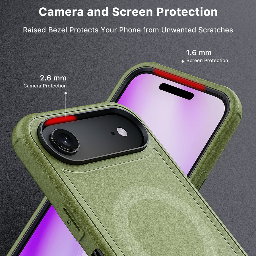 MyBat Pro Maverick Series MagSafe Case w/ Holster and Tempered Glass for Apple iPhone Air - Army Green - RIP17ACS3NXMS004-4.jpg