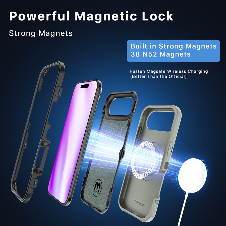 MyBat Pro Maverick Series MagSafe Case w/ Holster and Tempered Glass for Apple iPhone Air - Grey - RIP17ACS3NXMS005-3.jpg