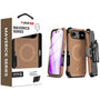 MyBat Pro Maverick Series MagSafe Case w/ Holster and Tempered Glass for Apple iPhone Air - Brown