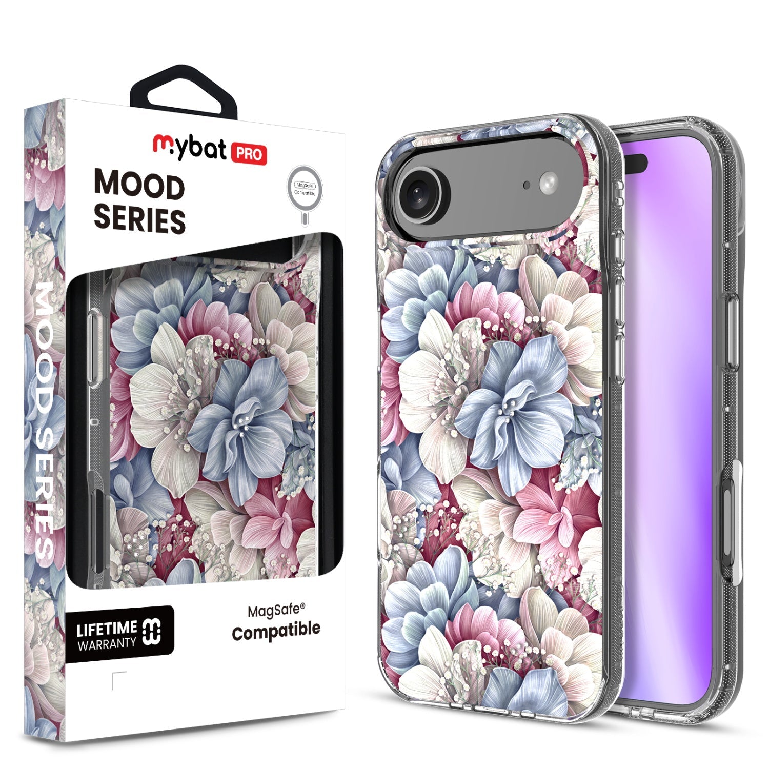 MyBat Pro Mood Series MagSafe Case (with Diamonds) for Apple iPhone Air - Floral Gems