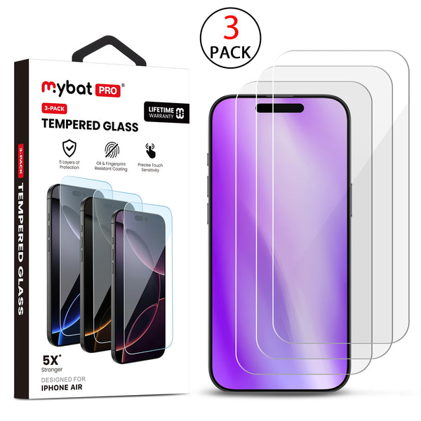 MyBat Pro Tempered Glass Screen Protector (2.5D)(3-pack) for Apple iPhone Air - Clear - RIP17ASC90TH-1.jpg