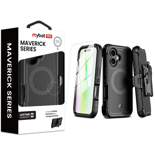 MyBat Pro Maverick Series MagSafe Case w/ Holster and Tempered Glass for Apple iPhone 17 - Black - RIP17CS3NXMS001-1.jpg