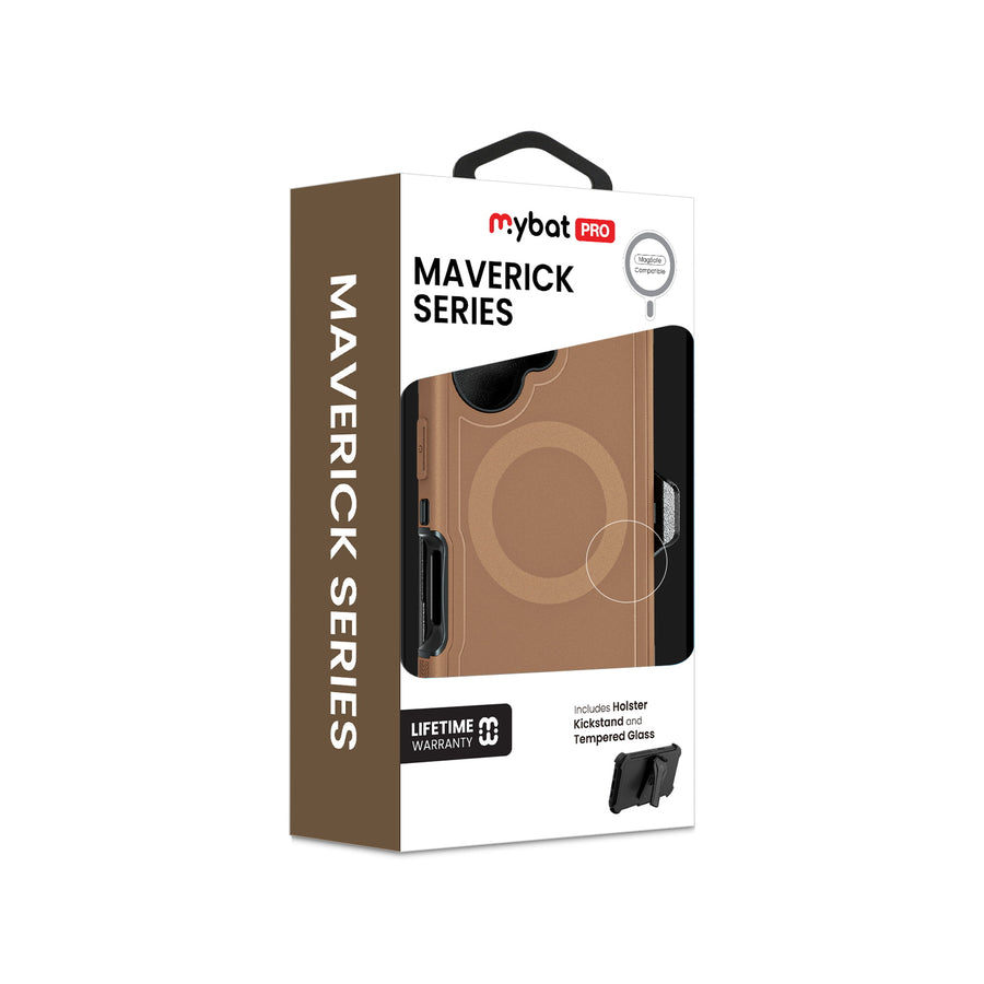 MyBat Pro Maverick Series MagSafe Case w/ Holster and Tempered Glass for Apple iPhone 17 - Brown - RIP17CS3NXMS006-11.jpg