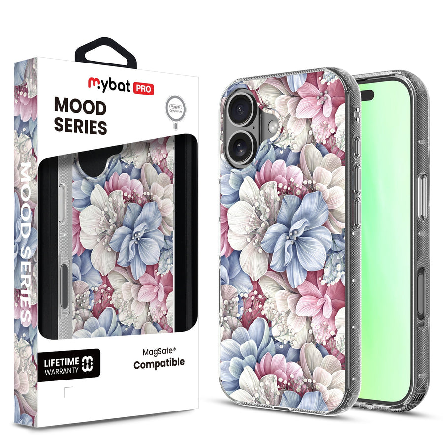 MyBat Pro Mood Series MagSafe Case (with Diamonds) for Apple iPhone 17 - Floral Gems
