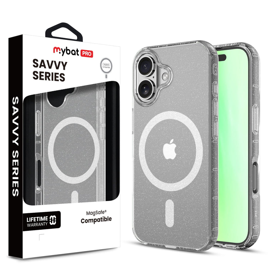 MyBat Pro Savvy Series MagSafe Case for Apple iPhone 17 - Clear Glitter