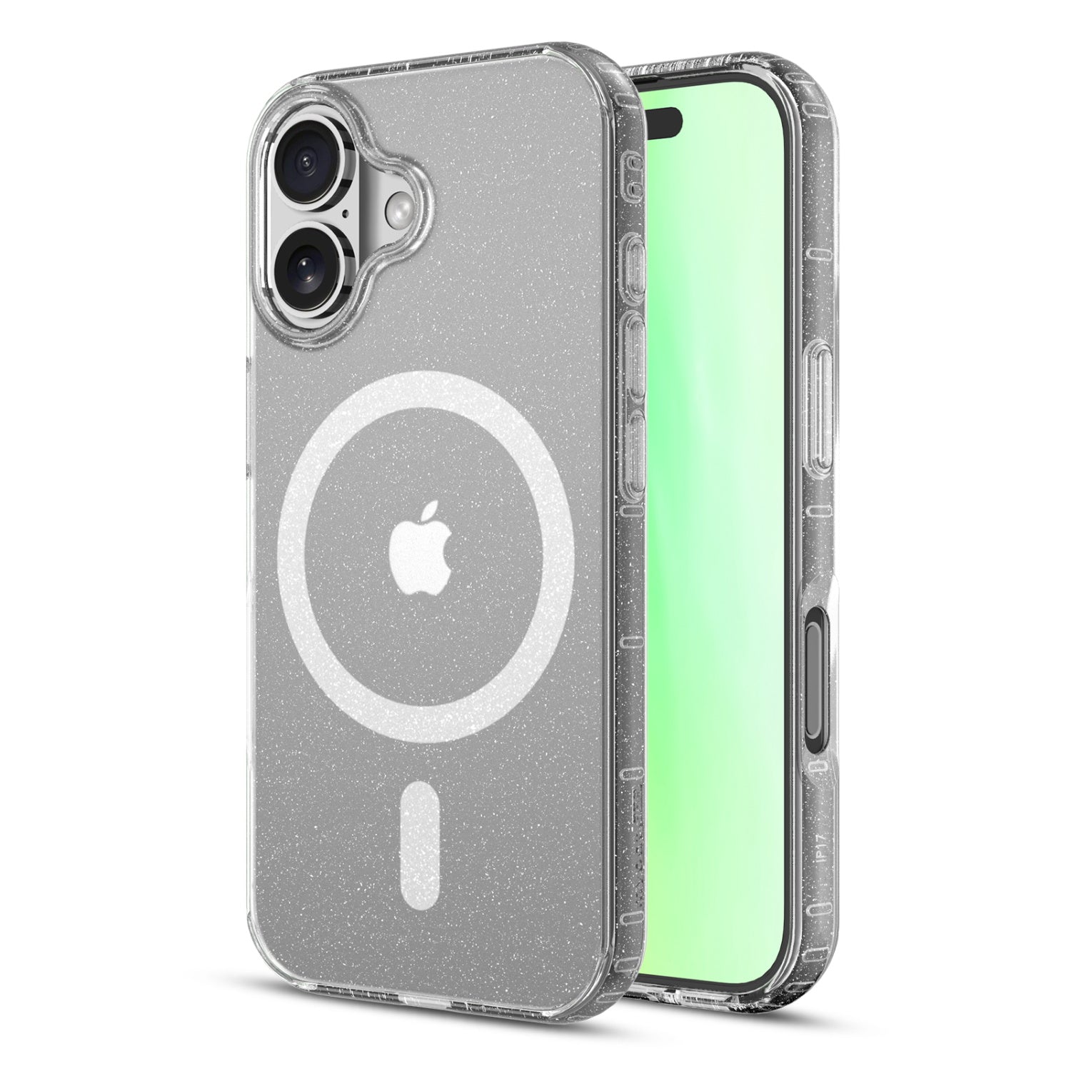 MyBat Pro Savvy Series MagSafe Case for Apple iPhone 17 - Clear Glitter - RIP17CSFSST302-2.jpg
