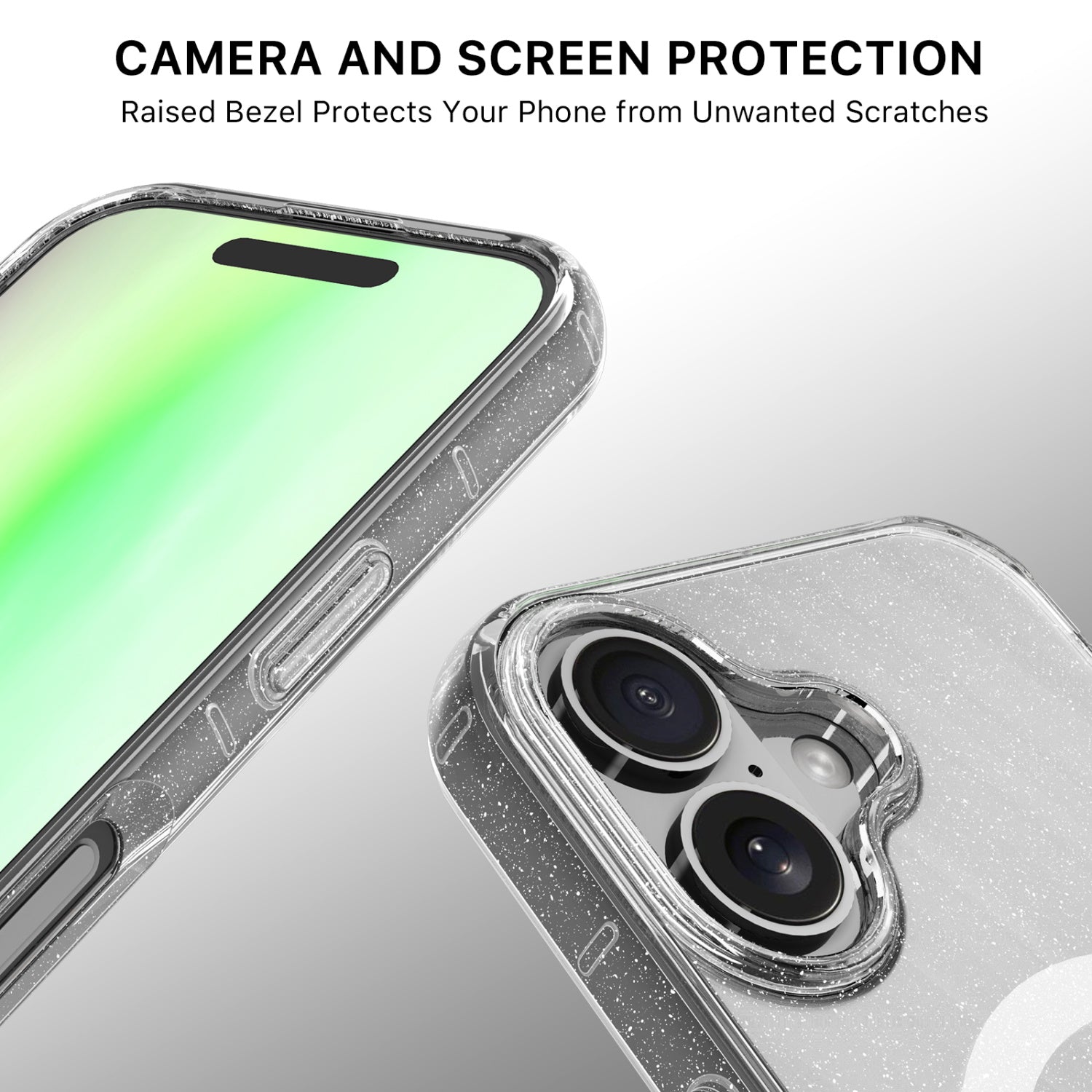 MyBat Pro Savvy Series MagSafe Case for Apple iPhone 17 - Clear Glitter - RIP17CSFSST302-4.jpg
