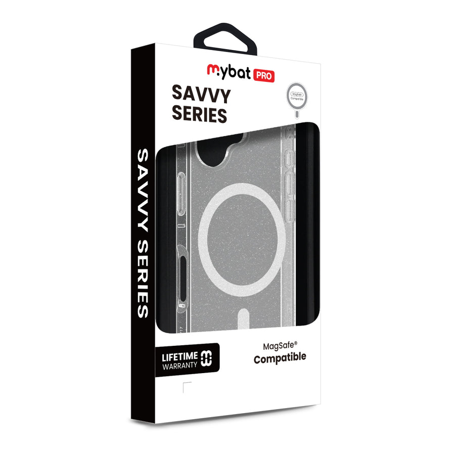 MyBat Pro Savvy Series MagSafe Case for Apple iPhone 17 - Clear Glitter - RIP17CSFSST302-8.jpg