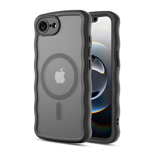 MyBat Pro Contour Series MagSafe Wavy Matte Case for Apple iPhone 17e / 16e - Black - RIP17ECSFGMS501-2.jpg