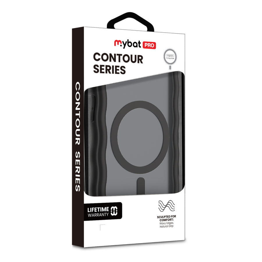 MyBat Pro Contour Series MagSafe Wavy Matte Case for Apple iPhone 17e / 16e - Black - RIP17ECSFGMS501-8.jpg