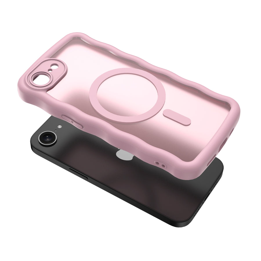 MyBat Pro Contour Series MagSafe Wavy Matte Case for Apple iPhone 17e / 16e - Pink - RIP17ECSFGMS502-7.jpg