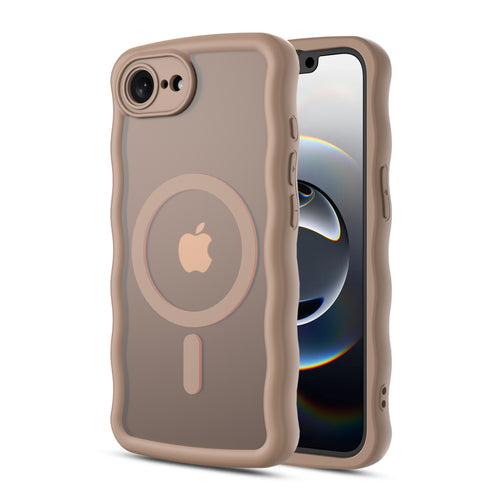 MyBat Pro Contour Series MagSafe Wavy Matte Case for Apple iPhone 17e / 16e - Brown - RIP17ECSFGMS503-2.jpg