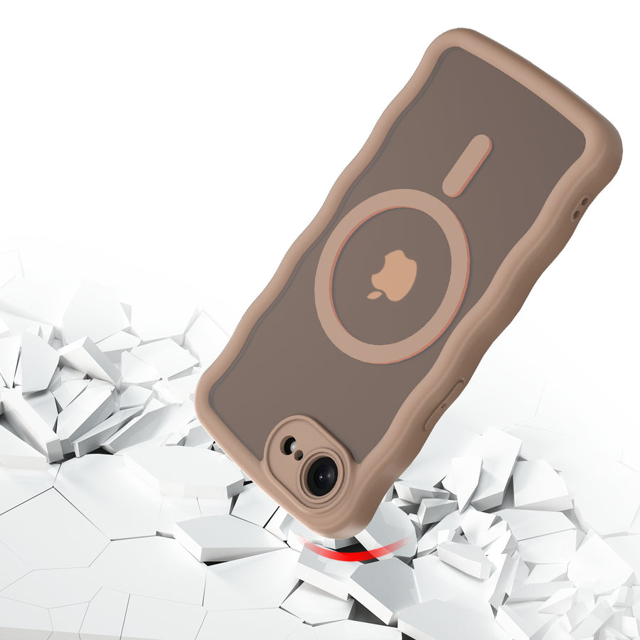MyBat Pro Contour Series MagSafe Wavy Matte Case for Apple iPhone 17e / 16e - Brown - RIP17ECSFGMS503-5.jpg