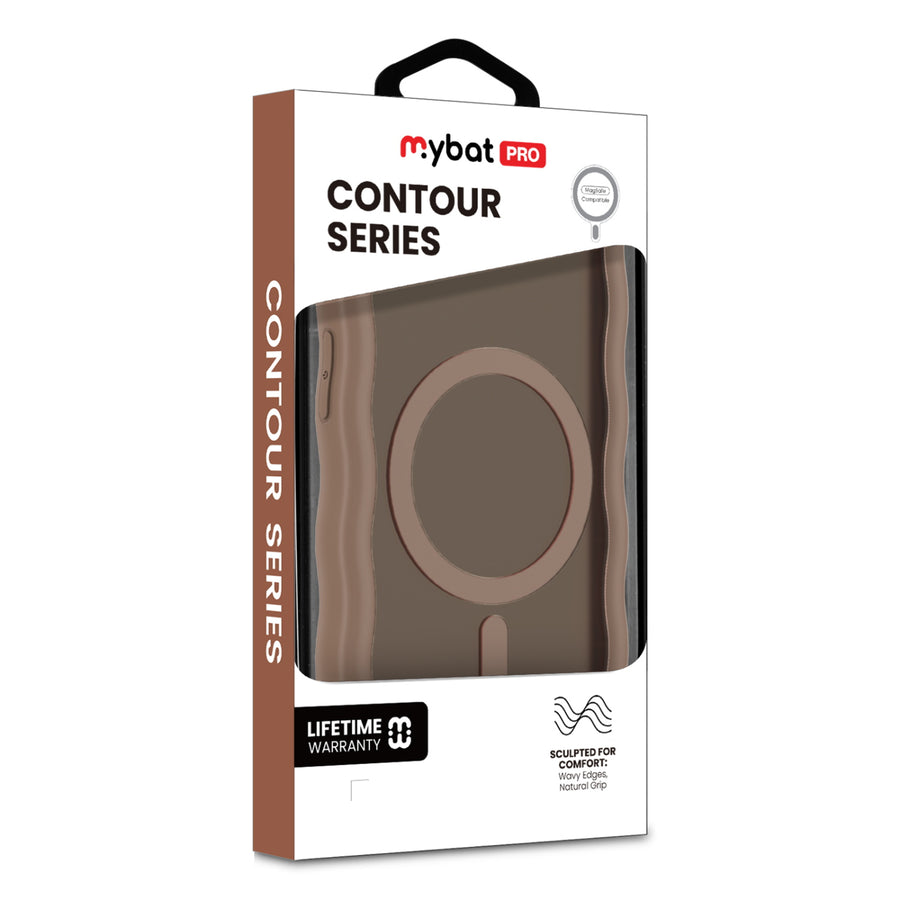 MyBat Pro Contour Series MagSafe Wavy Matte Case for Apple iPhone 17e / 16e - Brown - RIP17ECSFGMS503-8.jpg