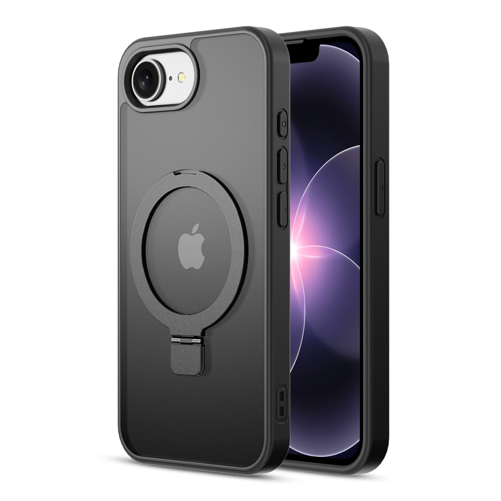 MyBat Pro Shade Series Case w/ MagSafe Ring Stand for Apple iPhone 17e / 16e - Black