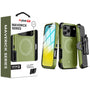 MyBat Pro Maverick Series MagSafe Case w/ Holster and Tempered Glass for Apple iPhone 17 Pro - Army Green