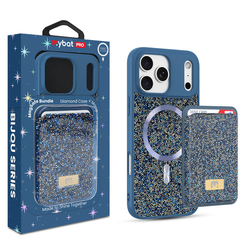 MyBat Pro Bijou Series MagSafe Bundle with Diamond Case + MagStash Wallet for Apple iPhone 17 Pro - Sapphire Blue - RIP17PCSBIJS002-1.jpg