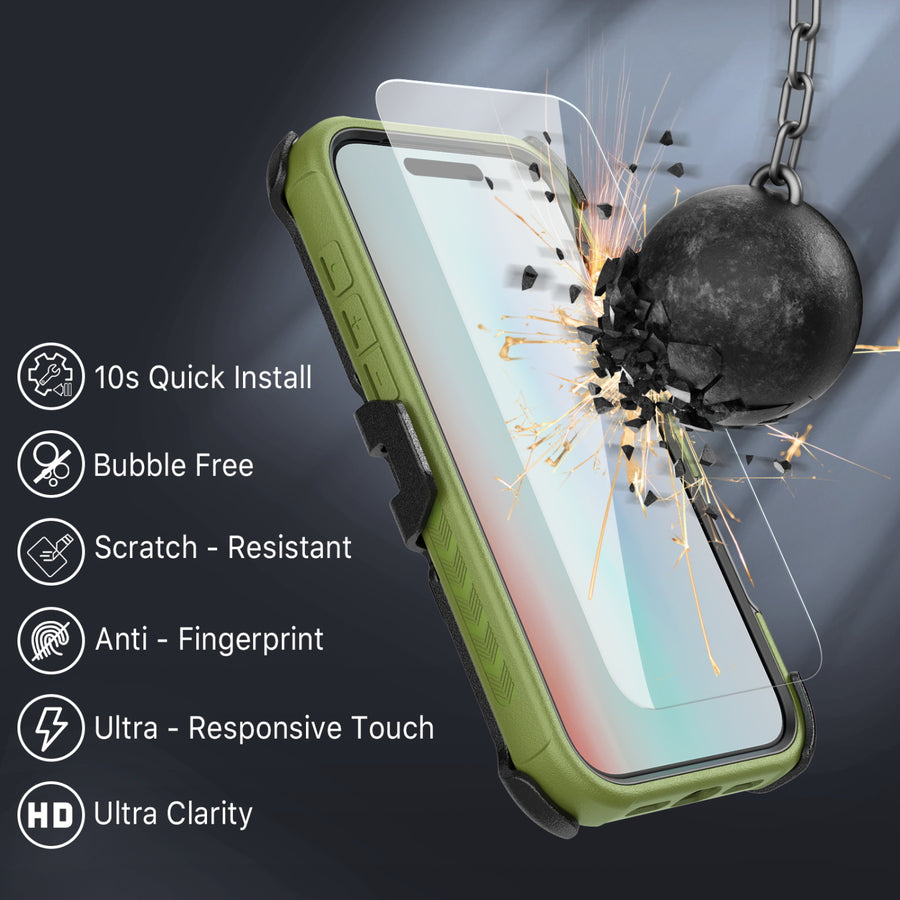 MyBat Pro Maverick Series MagSafe Case w/ Holster and Tempered Glass for Apple iPhone 17 Pro Max - Army Green - RIP17PMCS3NXMS004-10.jpg