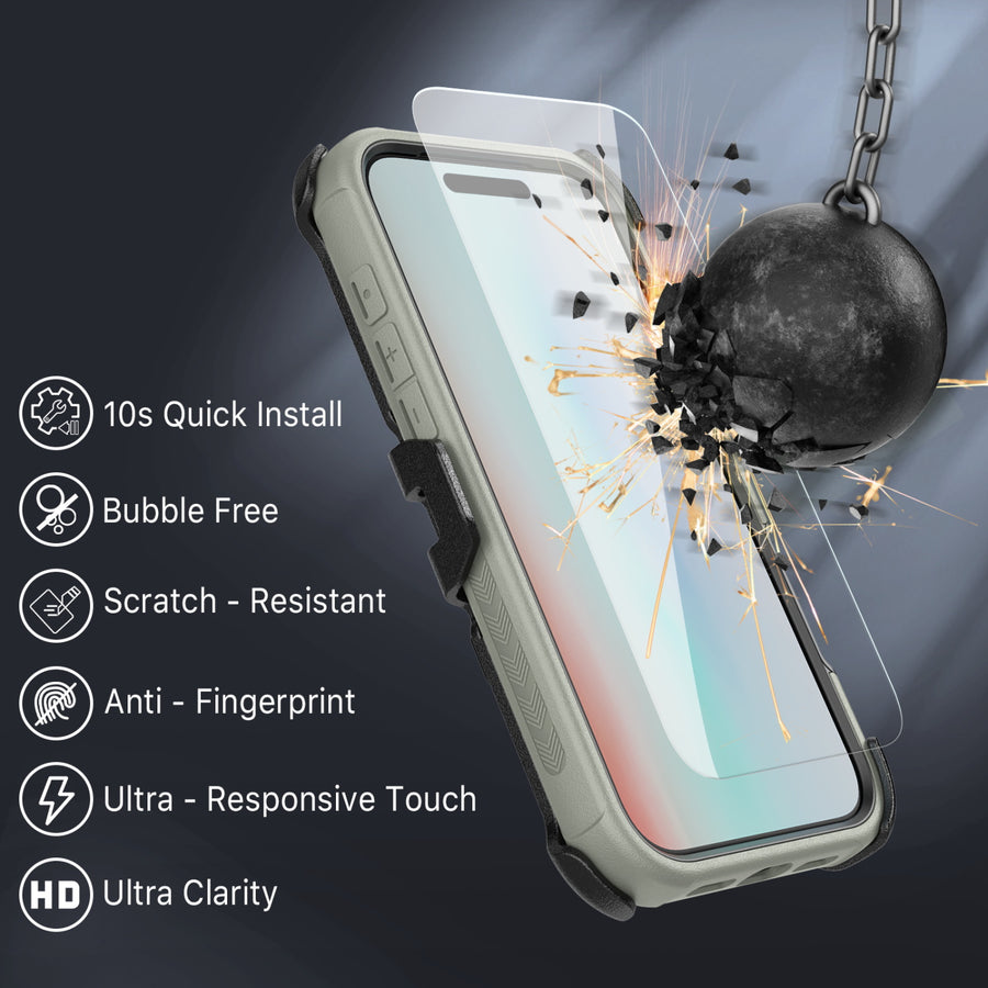 MyBat Pro Maverick Series MagSafe Case w/ Holster and Tempered Glass for Apple iPhone 17 Pro Max - Grey - RIP17PMCS3NXMS005-10.jpg