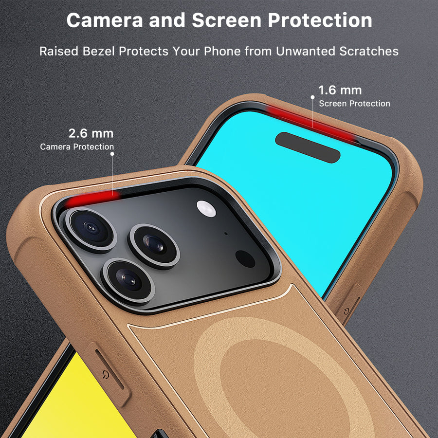 MyBat Pro Maverick Series MagSafe Case w/ Holster and Tempered Glass for Apple iPhone 17 Pro Max - Brown - RIP17PMCS3NXMS006-4.jpg