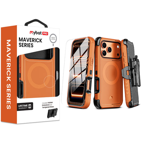 MyBat Pro Maverick Series MagSafe Case w/ Holster and Tempered Glass for Apple iPhone 17 Pro Max - Cosmic Orange - RIP17PMCS3NXMS008-1.jpg