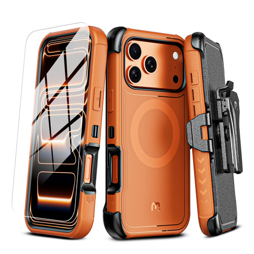 MyBat Pro Maverick Series MagSafe Case w/ Holster and Tempered Glass for Apple iPhone 17 Pro Max - Cosmic Orange - RIP17PMCS3NXMS008-2.jpg