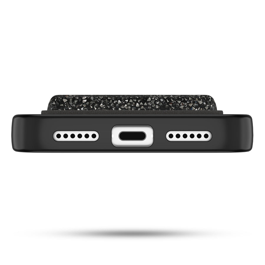 MyBat Pro Bijou Series MagSafe Bundle with Diamond Case + MagStash Wallet for Apple iPhone 17 Pro Max - Graphite Smoke - RIP17PMCSBIJS001-4.JPG