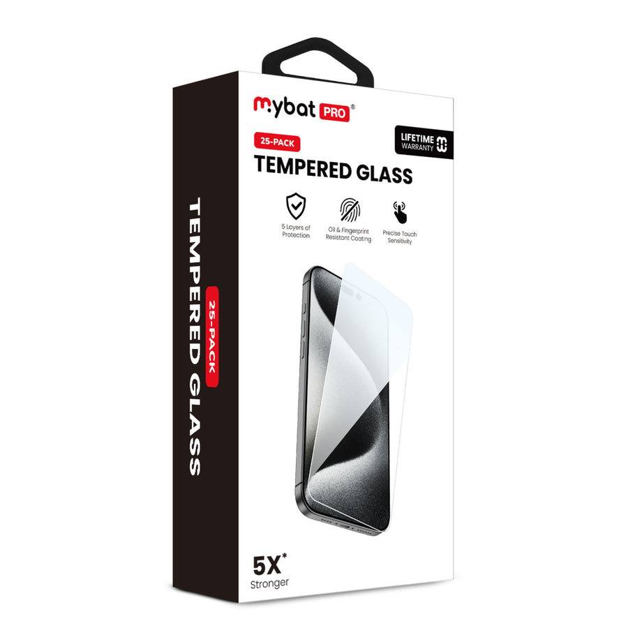 MyBat Pro Tempered Glass Screen Protector (2.5D)(25-pack) for Apple iPhone 17 / 16 Pro - Clear - RIP17SC81TF-8.jpg