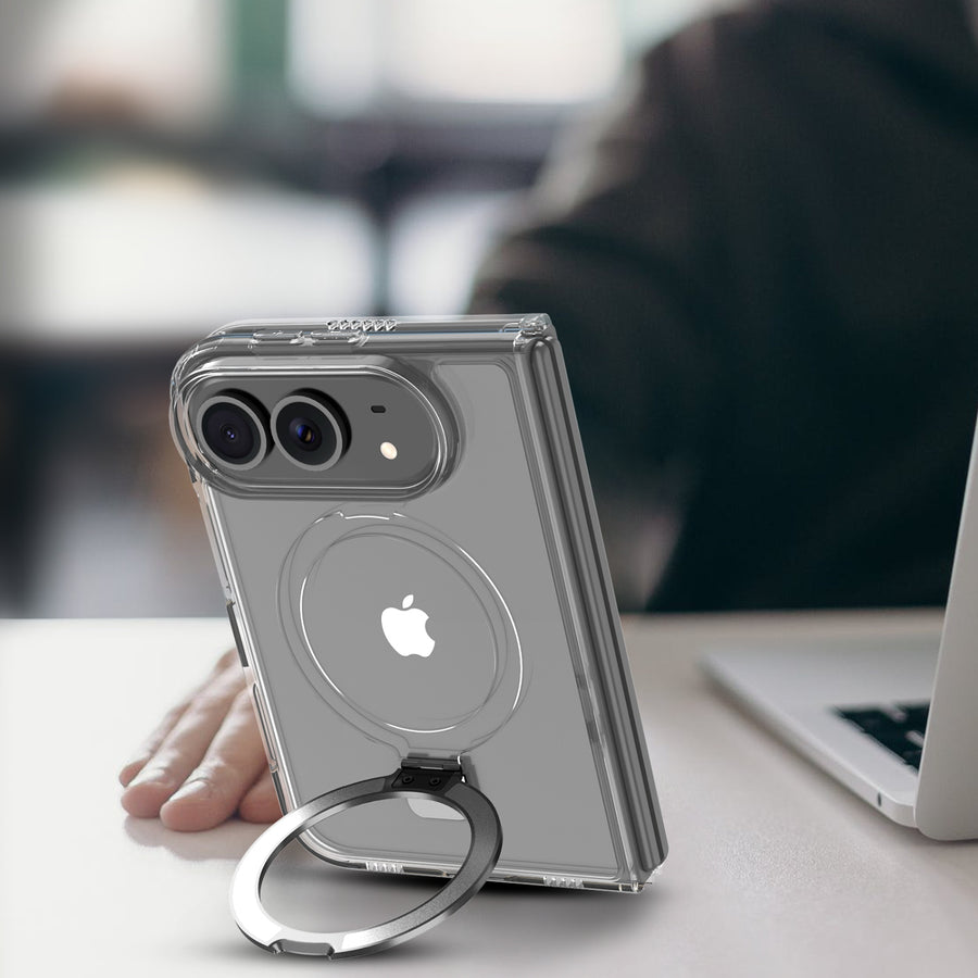 MyBat Pro Shade Series Case w/ MagSafe Ring Stand for Apple iPhone Duo - Clear - RIP18DCSSSMS101-9.JPG