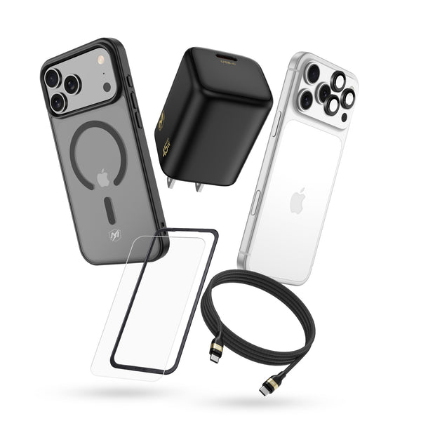 MyBat Pro iPhone 18 Pro / 17 Pro Bundle #2 - Smoke Case / Black Charger + Cable - RIP18P5IN1BDL002.JPG