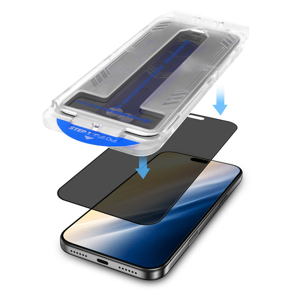 MyBat Pro 2-Way Privacy Tempered Glass Screen Protector with Installation Tray for Apple iPhone 18 Pro Max - Black - RIP18PMSCF116IT.JPG