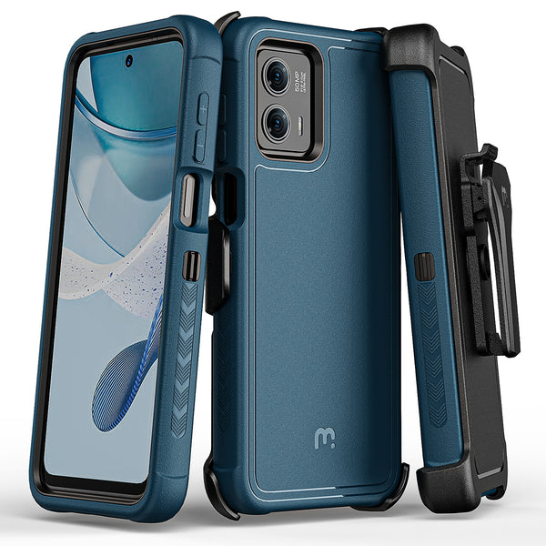 MyBat Pro Maverick Series Case w/ Holster for Motorola Moto G 5G (2023) - Blue - RMG5G23CS3NXS002-2.jpg
