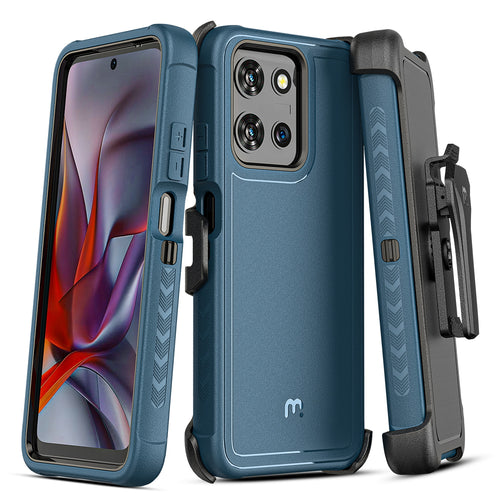MyBat Pro Maverick Series Case w/ Holster for Motorola Moto G 5G (2025) - Blue - RMG5G25CS3NXS002-2.jpg