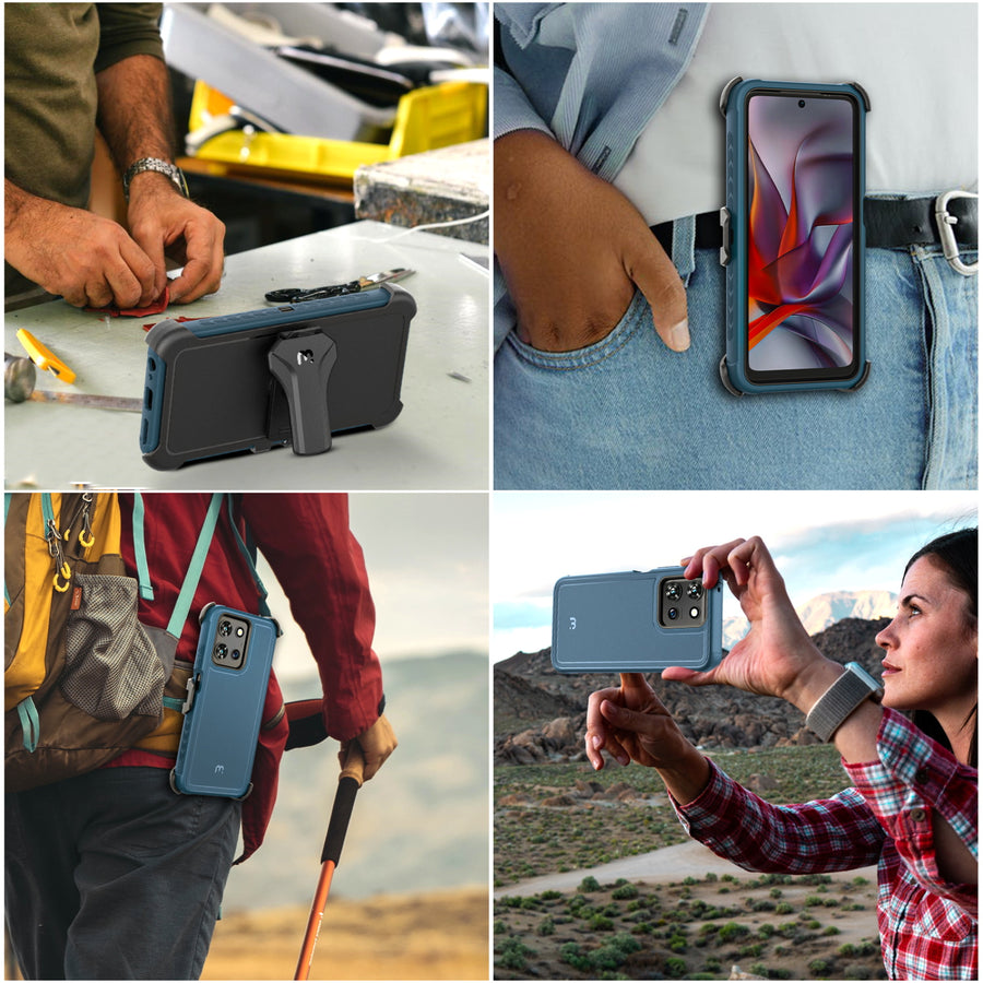 MyBat Pro Maverick Series Case w/ Holster for Motorola Moto G 5G (2025) - Blue - RMG5G25CS3NXS002-6.jpg
